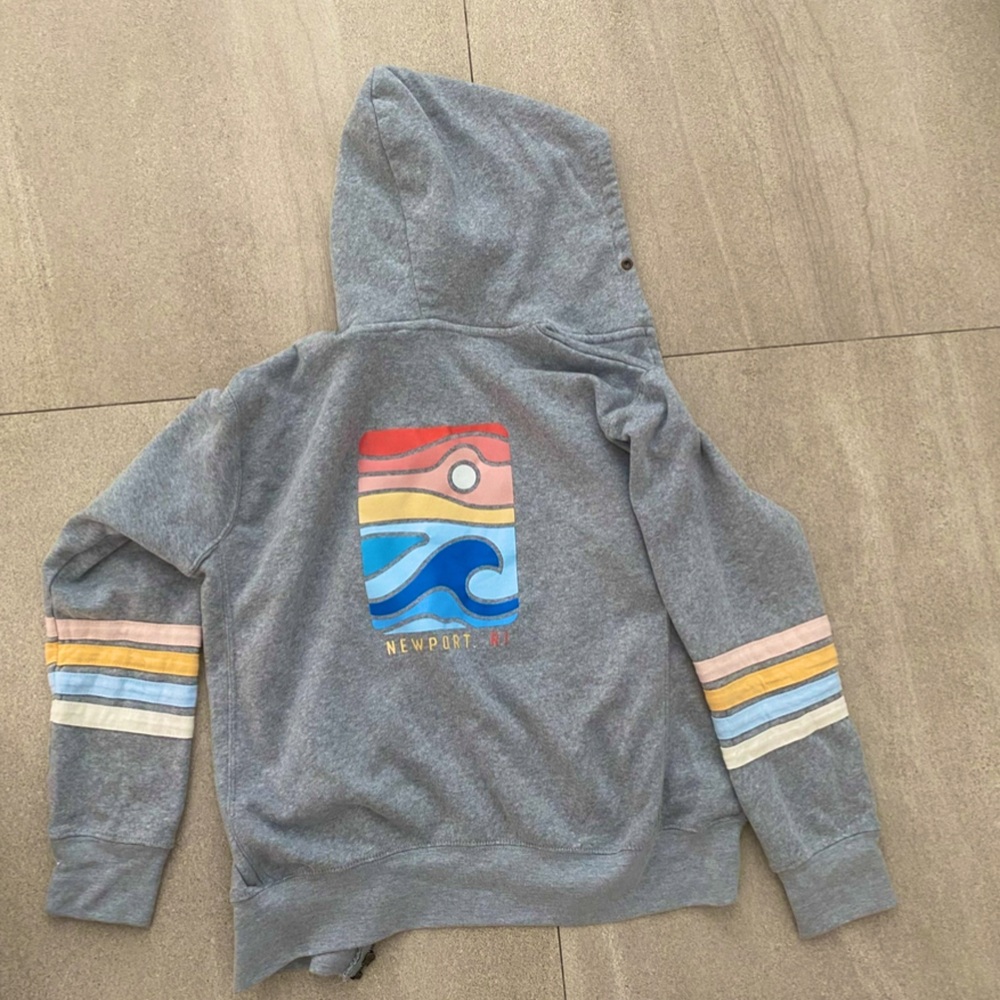 Grey zip hoodie